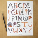 Sea Life Alphabet Giclée Print
