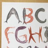 Sea Life Alphabet Giclée Print