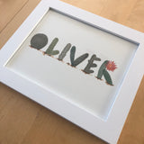 Custom Cactus Lettering Print
