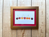 Cherries Watercolor Original Framed Painting