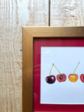 Cherries Watercolor Original Framed Painting