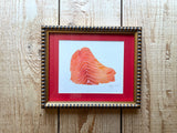 Lox Smoked Salmon Watercolor Original Framed Painting