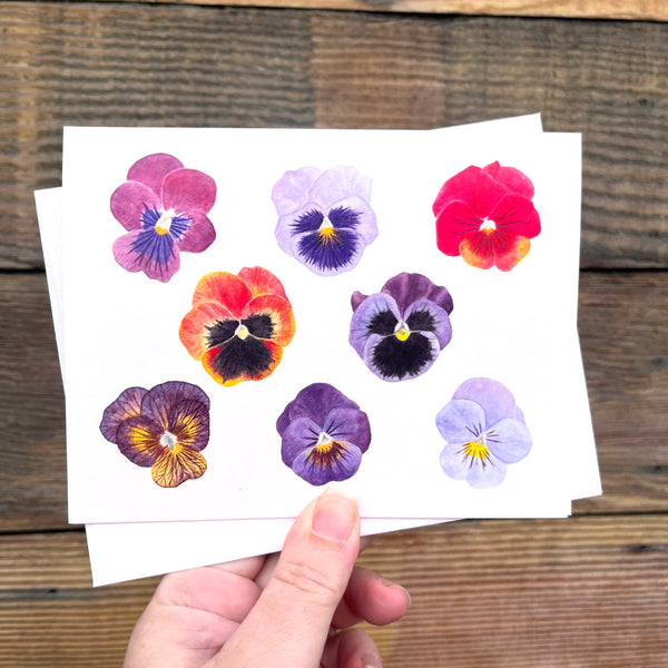 Pansy Watercolor Greeting Card