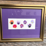 Pansies Watercolor Original Framed Painting