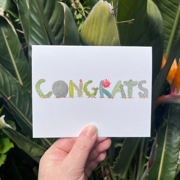 Congratulations Cactus Greeting Card Congrats