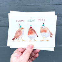 New Years Birds Greeting Card