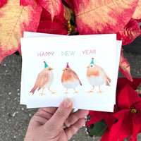 New Years Birds Greeting Card