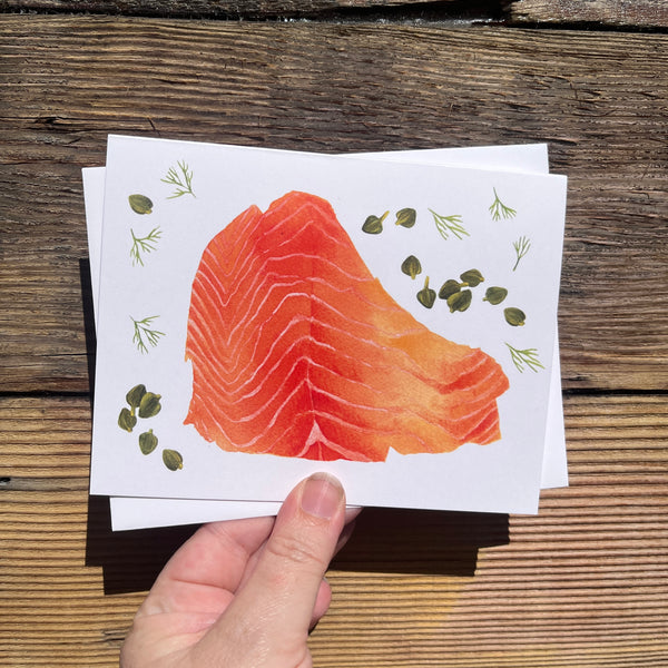 Lox + Capers Greeting Card - Poppy Bagels x Sophie Tivona