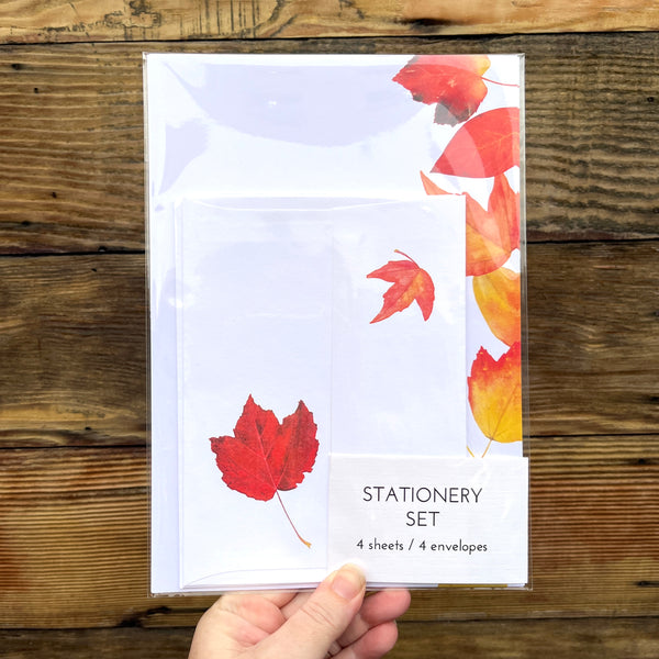 Autumn Leaves Stationery Set