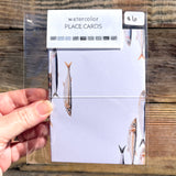 Watercolor Place Cards - Little Fish Sardines & Anchovies