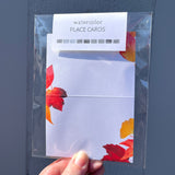 Watercolor Place Cards - Autumn Leaves