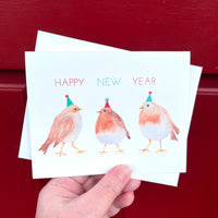 New Years Birds Greeting Card