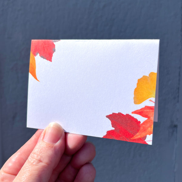 Watercolor Place Cards - Autumn Leaves