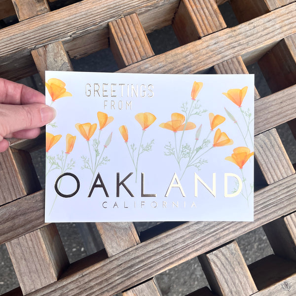 GOLD Oakland Postcard
