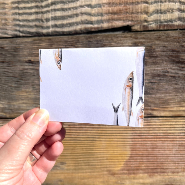 Watercolor Place Cards - Little Fish Sardines & Anchovies