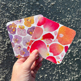 Watercolor Paper Coasters - Petals & Pansies