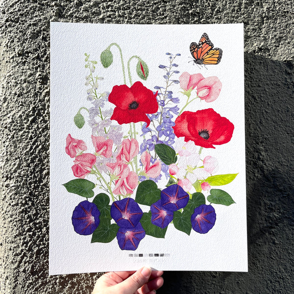 Flower Bouquet Print Watercolor