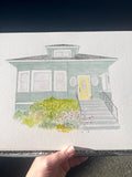 Custom Watercolor House Portrait