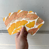 Watercolor Paper Coasters - Green & Yellow Leaves