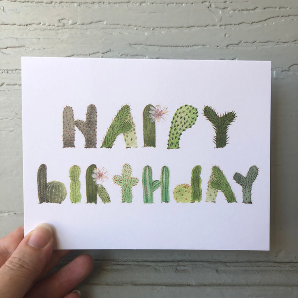 Happy Birthday Cactus Greeting Card