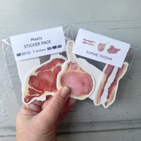 Meats Watercolor Sticker Pack