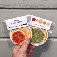 Citrus Botanical Watercolor Sticker Pack