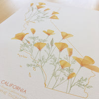 California Poppy State Print
