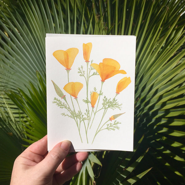 California Poppy Greeting Card