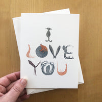 I Love You Sea Life Greeting Card