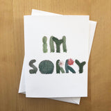 I'm Sorry Cactus Greeting Card