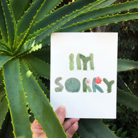 I'm Sorry Cactus Greeting Card