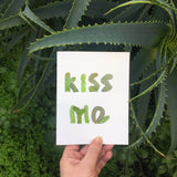 Kiss Me Cactus Greeting Card