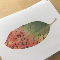 Madrone Leaves Autumn Watercolor Greeting Card