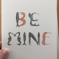 Be Mine Sea Life Greeting Card Valentine