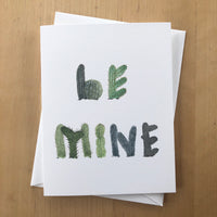 Be Mine Cactus Greeting Card Valentine