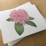 Rhododendron Watercolor Greeting Card