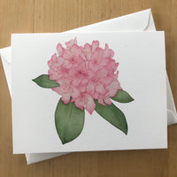 Rhododendron Watercolor Greeting Card