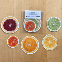 Citrus Botanical Watercolor Sticker Pack