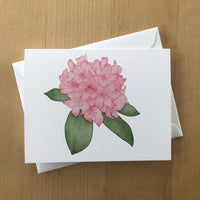 Rhododendron Watercolor Greeting Card