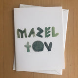 Mazel Tov Cactus Greeting Card