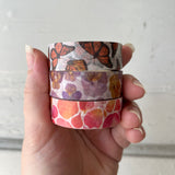 Watercolor Washi Tape - Spring flowers + monarchs