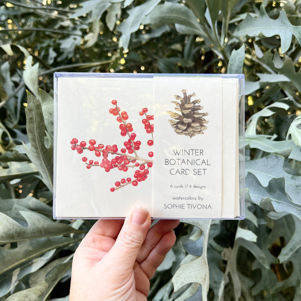 Winter Botanicals Card Set