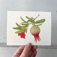 Pomegranate Watercolor Greeting Card